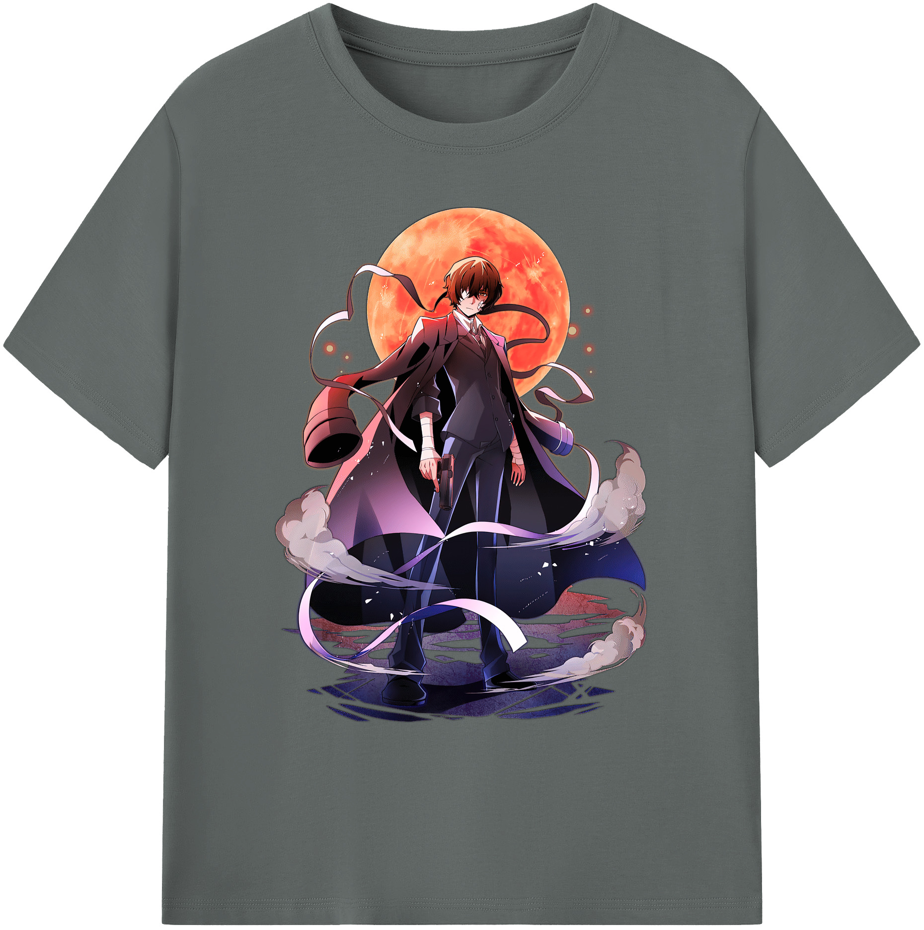 （画像用） 文豪ストレイドッグス Bungo Stray Dogs 綿100％ メンズ半袖Tシャツ｜肌触りやわらか＆通気性